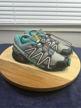 Salomon Supercross 3 Trail Shoes in Grey & Teal